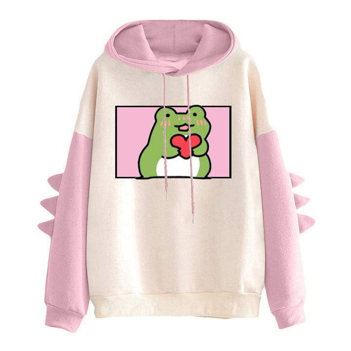 Dame hettegenser med vennlig froskdesign Skjora