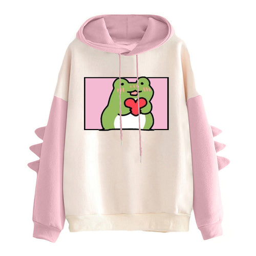Dame hettegenser med vennlig froskdesign Skjora