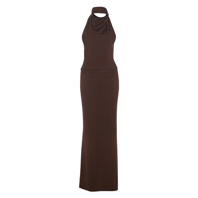 Damer elegant omslag bluse og skjørt sett Skjora