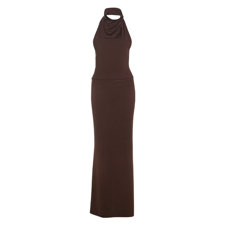 Damer elegant omslag bluse og skjørt sett Skjora