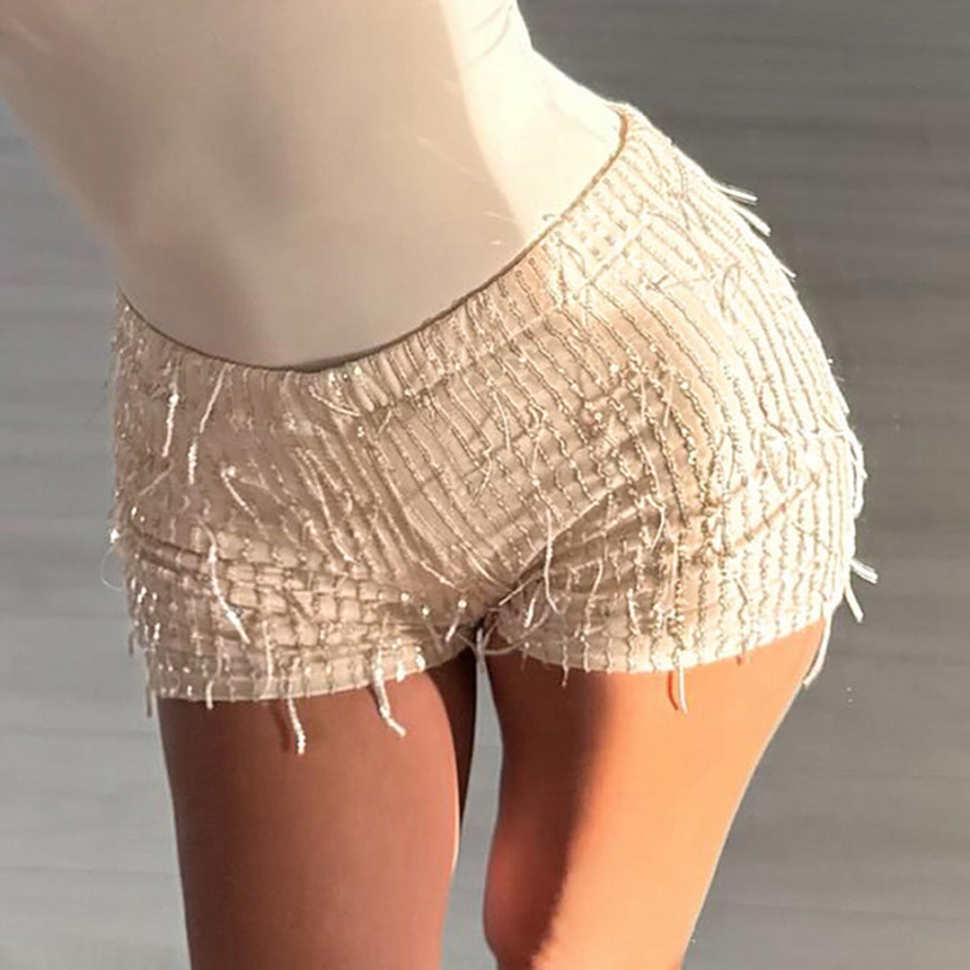 Dame Funksjons-Hotpants med elegant strassdesign Skjora