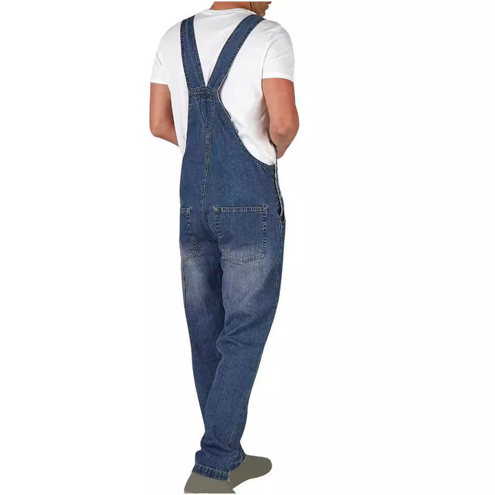 Herrenes denim-selebukse i avslappet stil med justerbare stropper Skjora