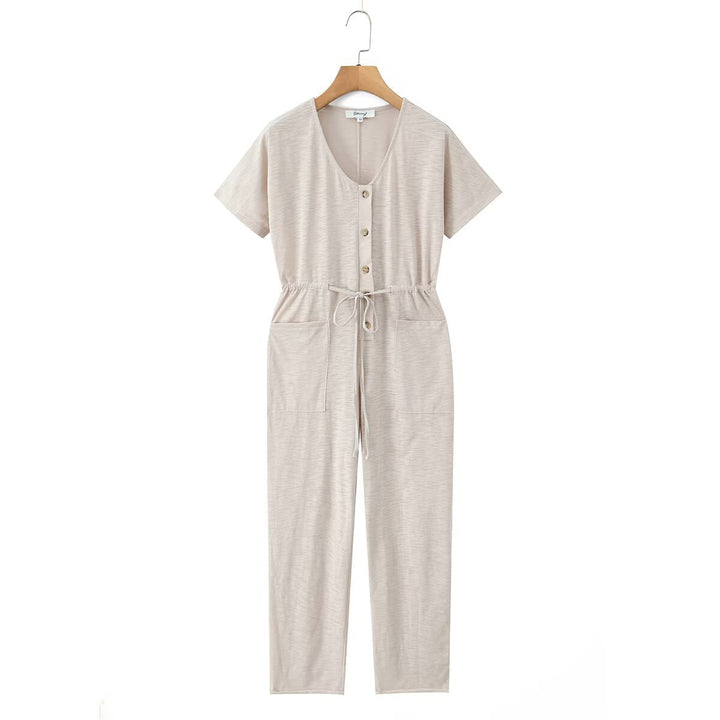 Dame jumpsuit med midjejustering og praktiske lommer Skjora