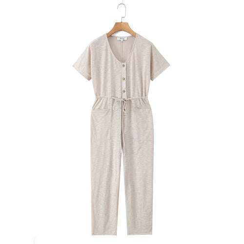Dame jumpsuit med midjejustering og praktiske lommer Skjora