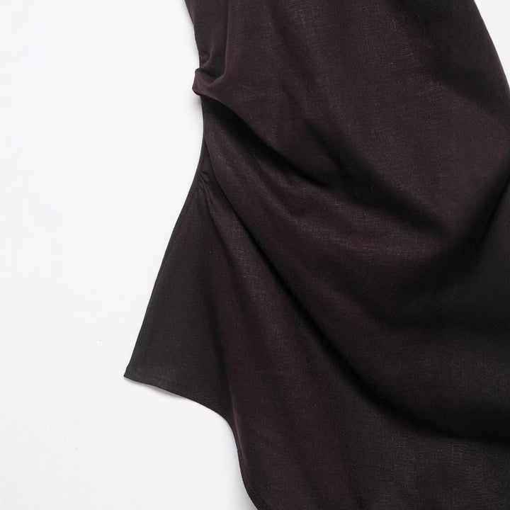 Damer asymmetrisk topp med elegant drapering Skjora