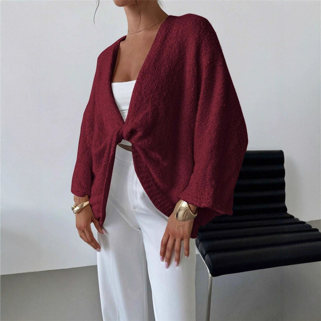 Dame Kimono Jakke med Bred Cut og Uformell Eleganse Skjora
