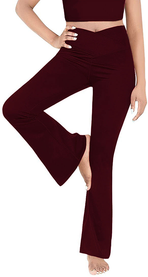 Dame casual bootcut leggings med høy midje og pustende materiale Skjora