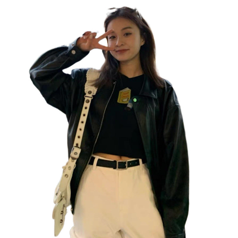Dame skinnjakke i oversized stil med fashionable detaljer Skjora
