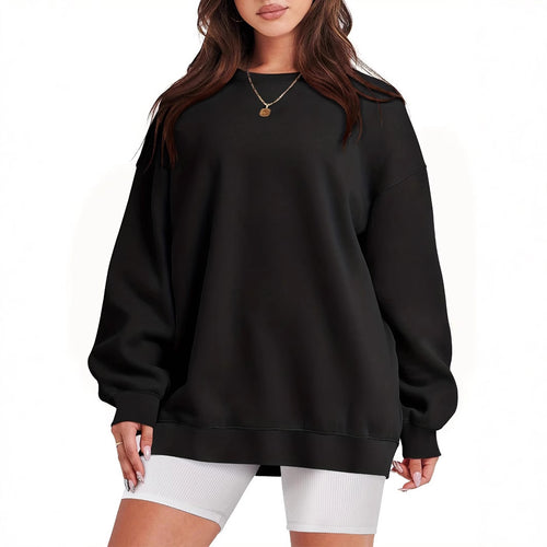 Kvinne sweatshirt med høy kvalitet bomullsblanding og avslappet design Skjora