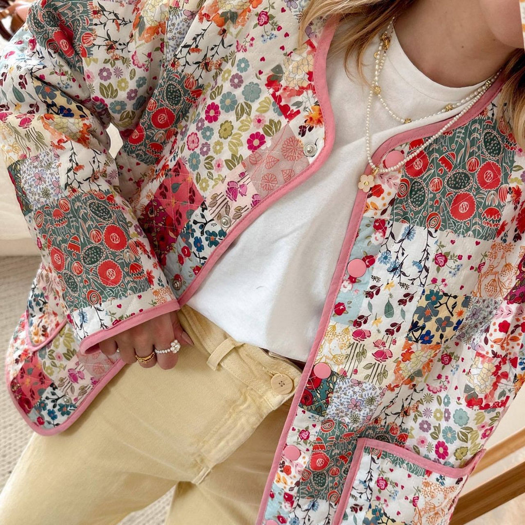 Dame Patchwork Skjørt med glidelås og sidelommer Skjora