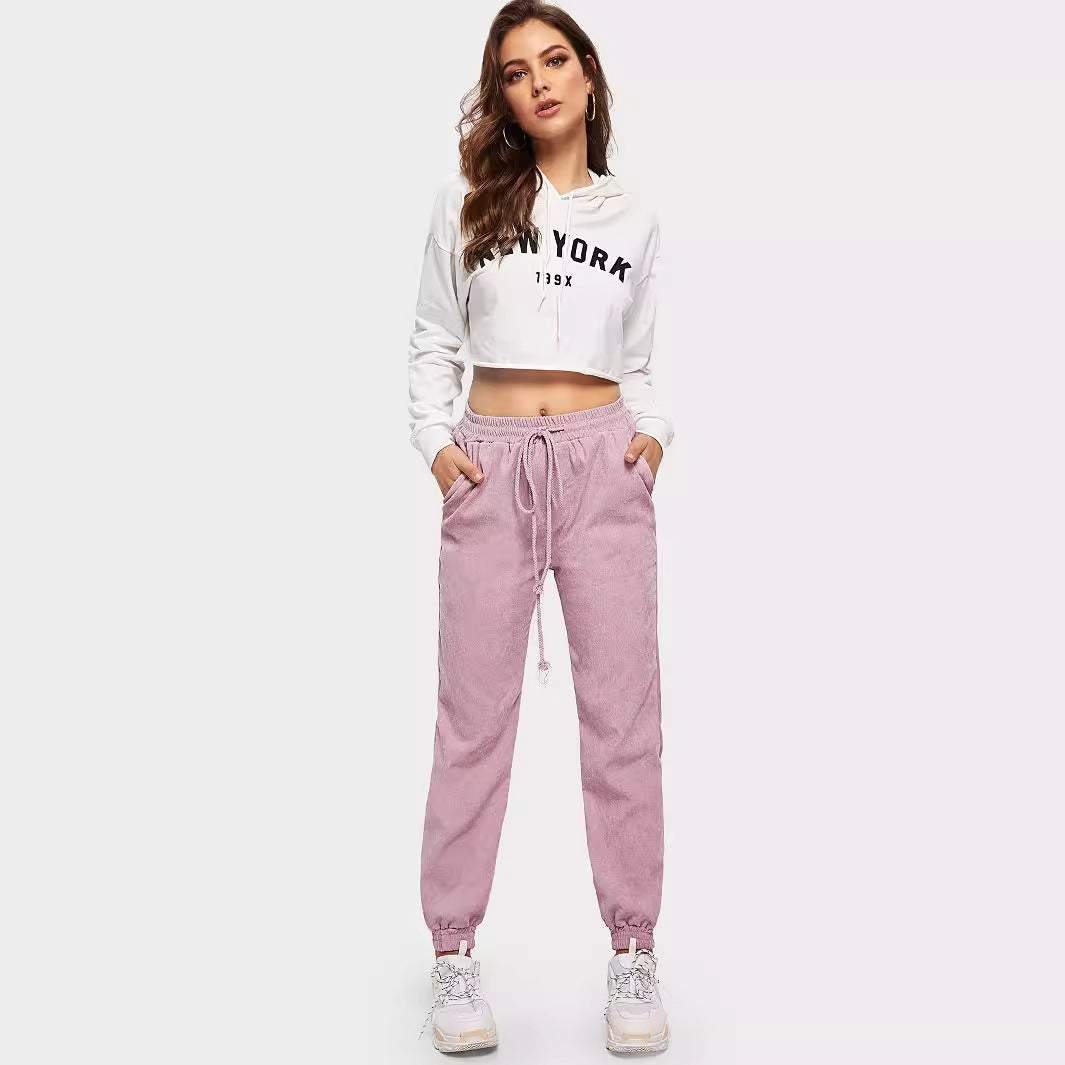 Kvinne sweatpants med elastisk liv og praktiske sidelommer Skjora