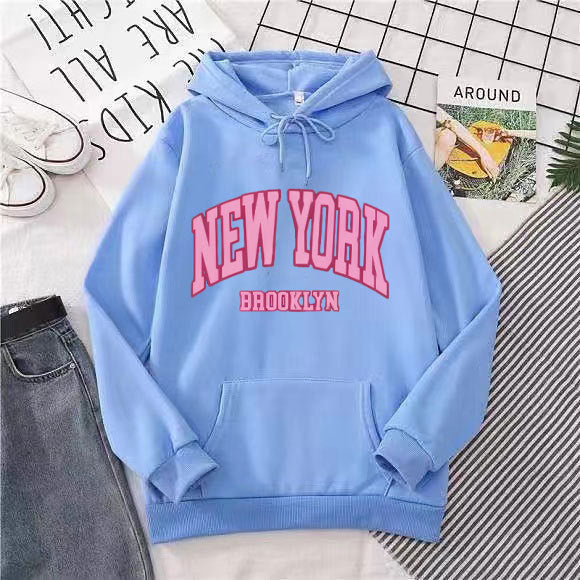 Damen Kapuzenpullover mit trendigem New York Brooklyn Druck Skjora