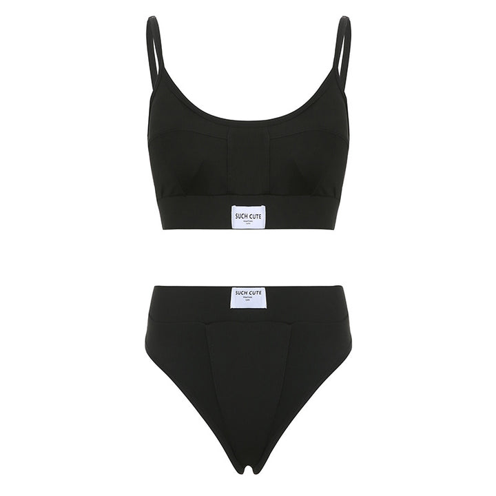 Dame Sport-BH og High-Waist-Truse Set Skjora