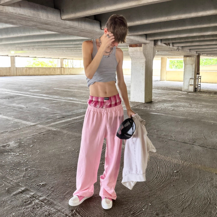 Dame brede joggebukser med elastisk midje og høykvalitets bomull Skjora