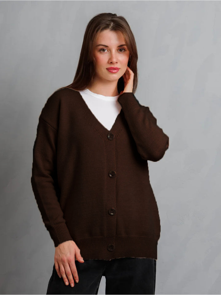Dame koselig cardigan med knappdesign Skjora