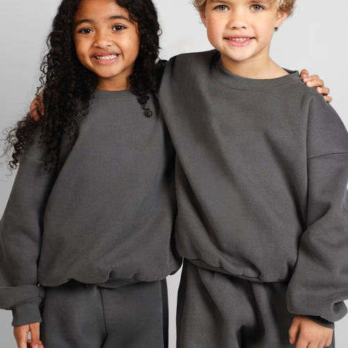 Dames avslappet sweatshirt med droppede skuldre og mykt materiale