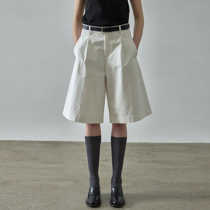 Dame elegante og komfortable vide stoff-shorts Skjora