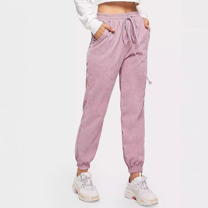 Kvinne sweatpants med elastisk liv og praktiske sidelommer Skjora