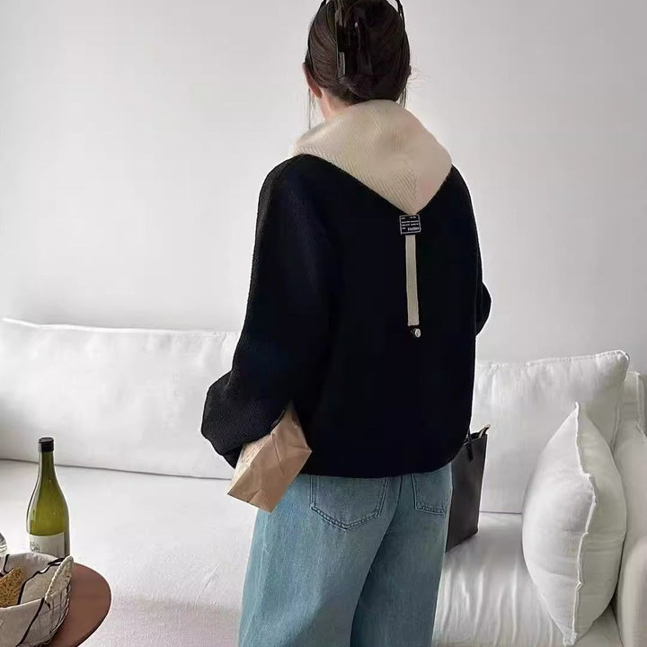 Kvinnes fashionable quiltet jakke med hette og dobbel glidelås Skjora