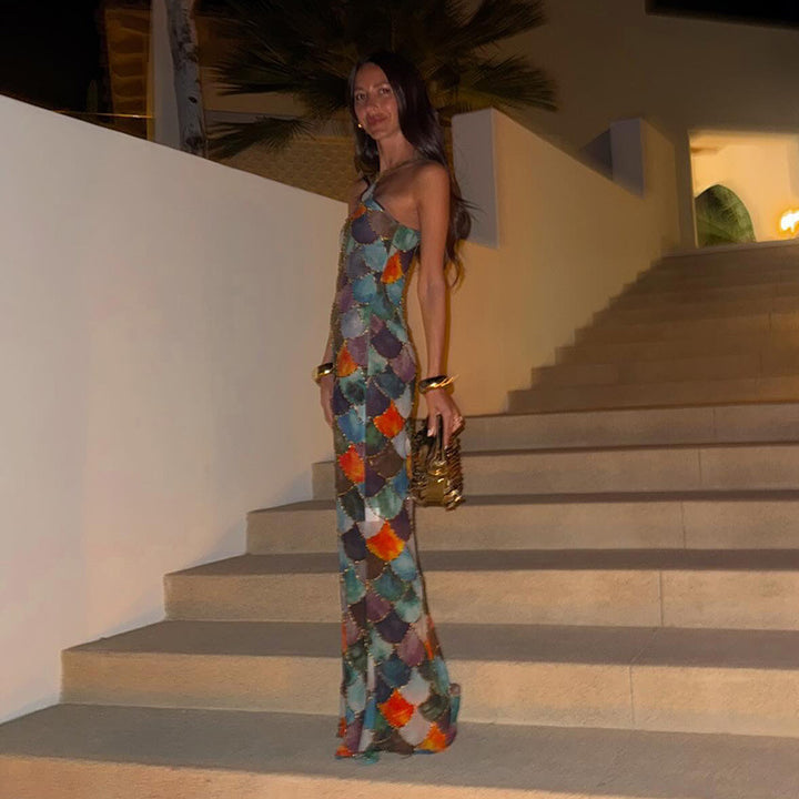 Dame Maxi Kjole med skjell-design Skjora