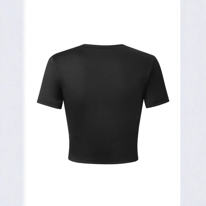 Damer Crop-Shirt med inspirerende tekst Skjora
