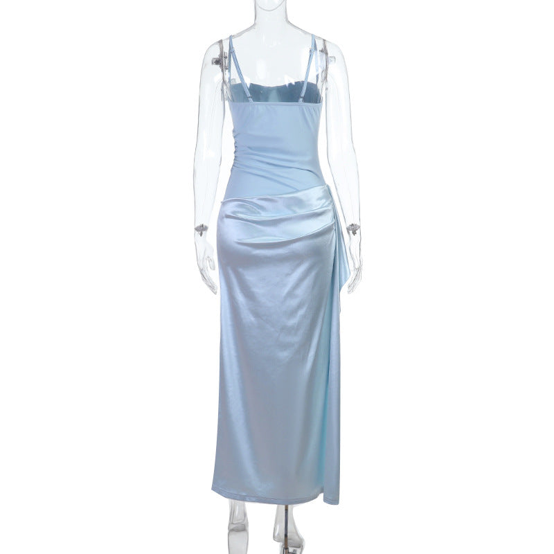 Damer edelt Maxi-kjole med asymmetrisk snitt og fin drapering Skjora