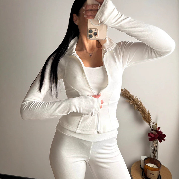 Kvinnens sporty funksjonelle jakke og leggings sett Skjora