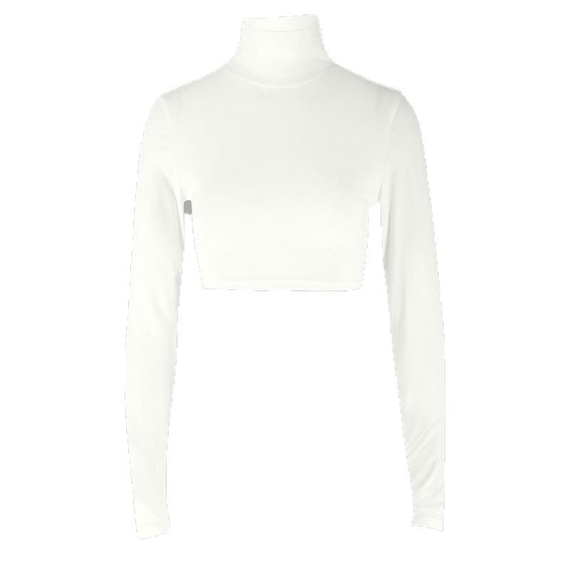 Damer trendy Dry-Fit Crop-Top med ståkrage Skjora