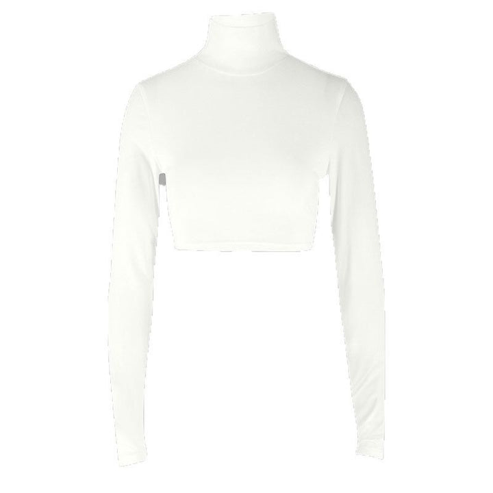 Damer trendy Dry-Fit Crop-Top med ståkrage Skjora