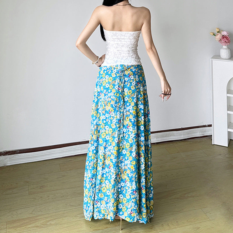 Dame Bandeau-overdel med blomstermotiv og flettet detalj Skjora