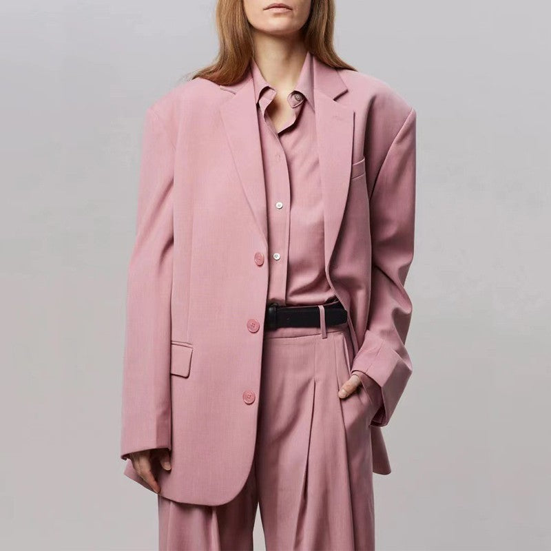 Damer Elegant Oversize-Blazer med matchende buksedrakt Skjora