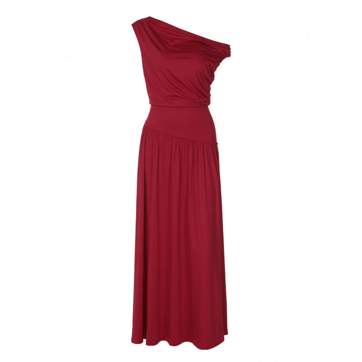 Damer Elegant Maxikjole med Drapering-Detaljer Skjora