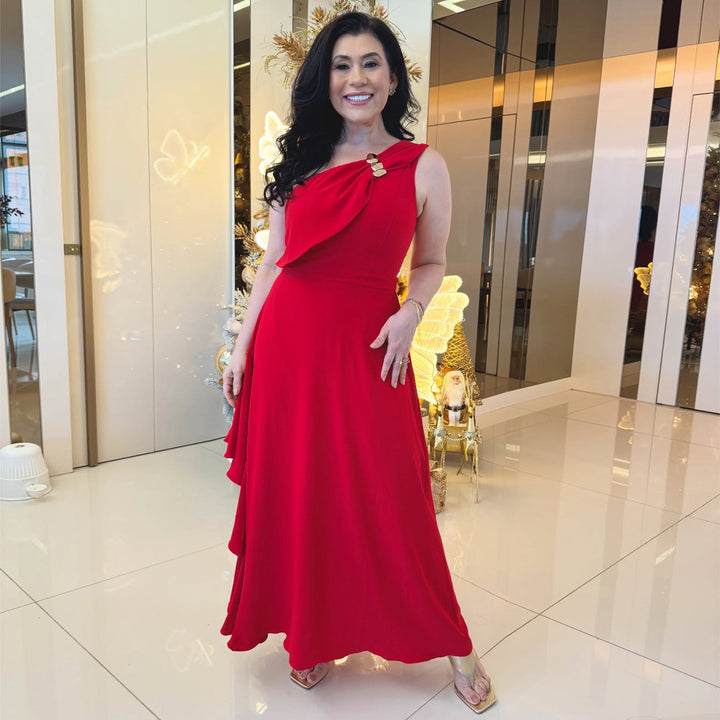 Dame Maxi Kjole med Elegant Samling Skjora