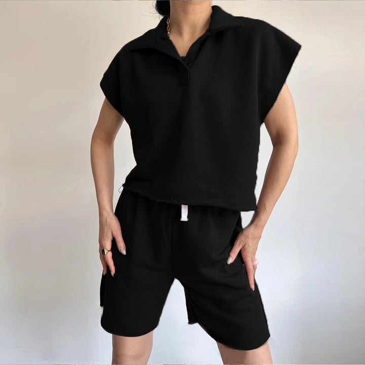 Damer casual polo skjorte og shorts sett Skjora