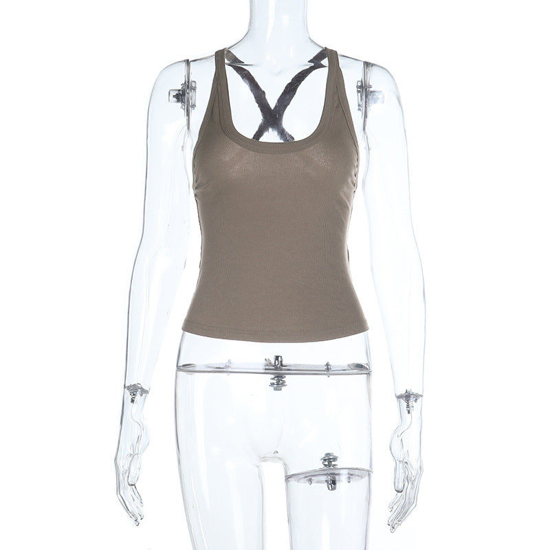 Dame Sporty Tanktop med Racerback-design Skjora