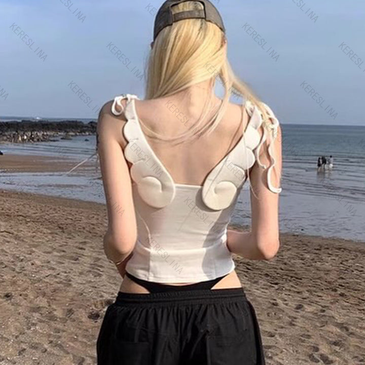 Women's off-the-shoulder top with adjustable straps and close fit Skjora