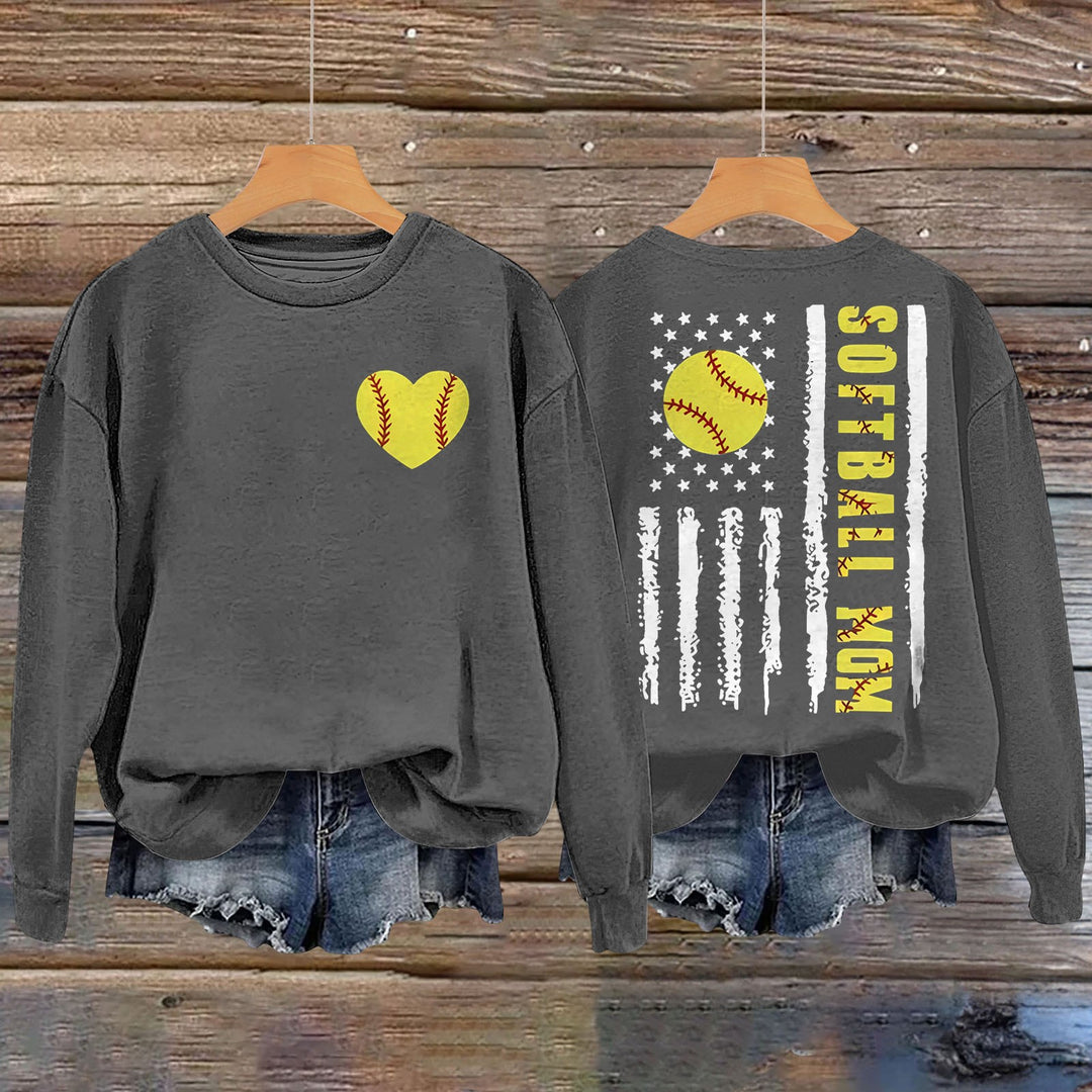 Kvinnegenser med kreativ softball-design Skjora