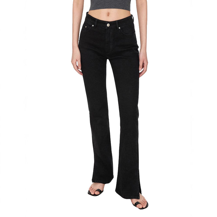 Kvinnelige bootcut jeans i vintage stil med høy midje Skjora