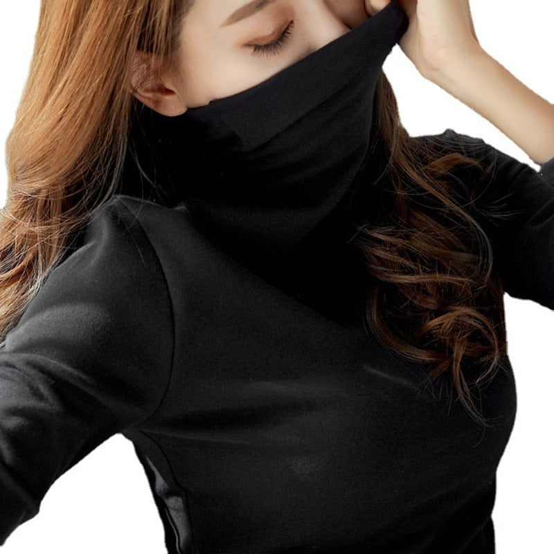 Kvinne Long Sleeve Turtleneck Topp laget av mykt stretchmateriale Skjora