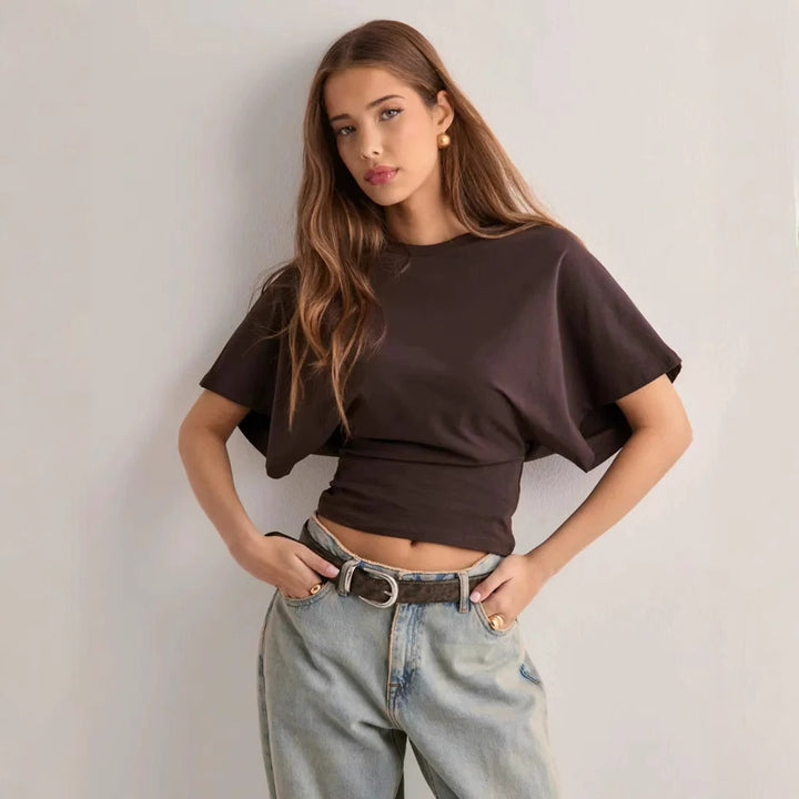 Damer Behagelig Oversized T-skjorte med moderne snitt Skjora