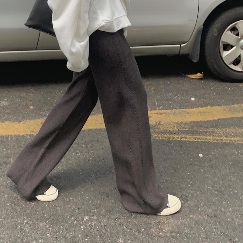 Dame Koselig Ribb Strikket Cardigan med Elegant Stå-Hals Skjora