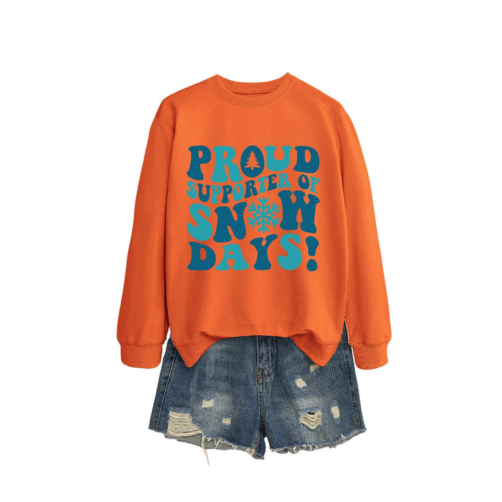 Dame sweatshirt med kreativt trykk og avslappet snitt Skjora