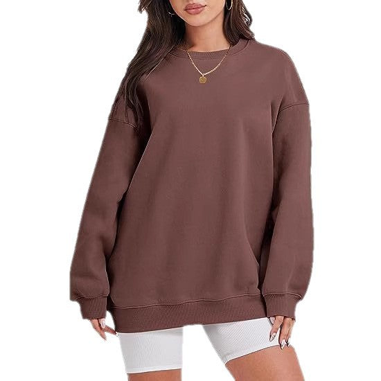 Kvinne sweatshirt med høy kvalitet bomullsblanding og avslappet design Skjora