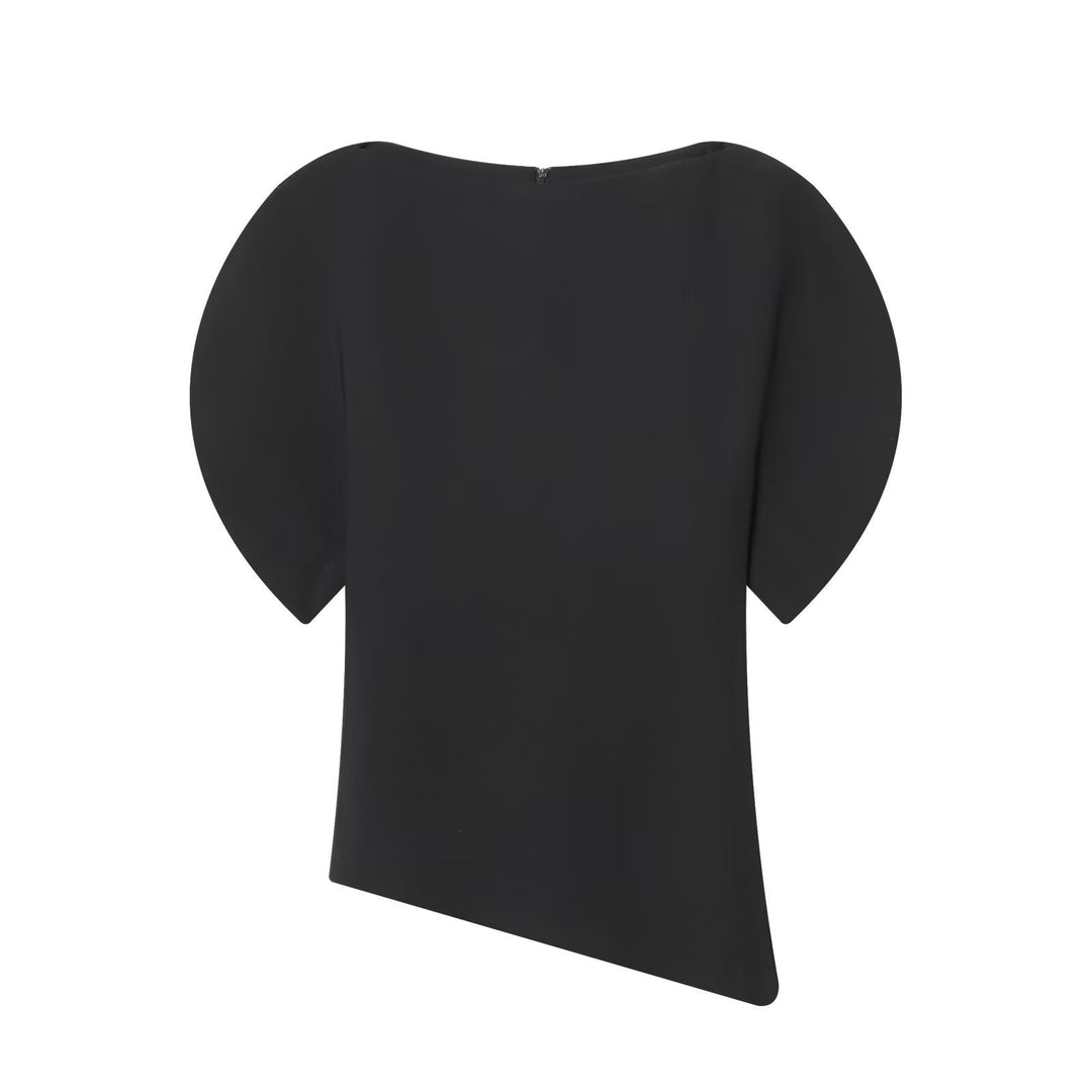 Damer asymmetrisk topp med innovative flate ermer Skjora