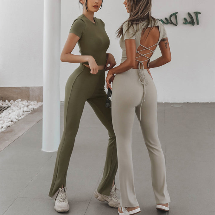 Kvinnes Crop Top med Sporty Cut Skjora