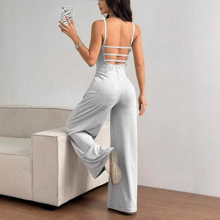 Damer Elegant jumpsuit med vide ben og flatterende overdel Skjora