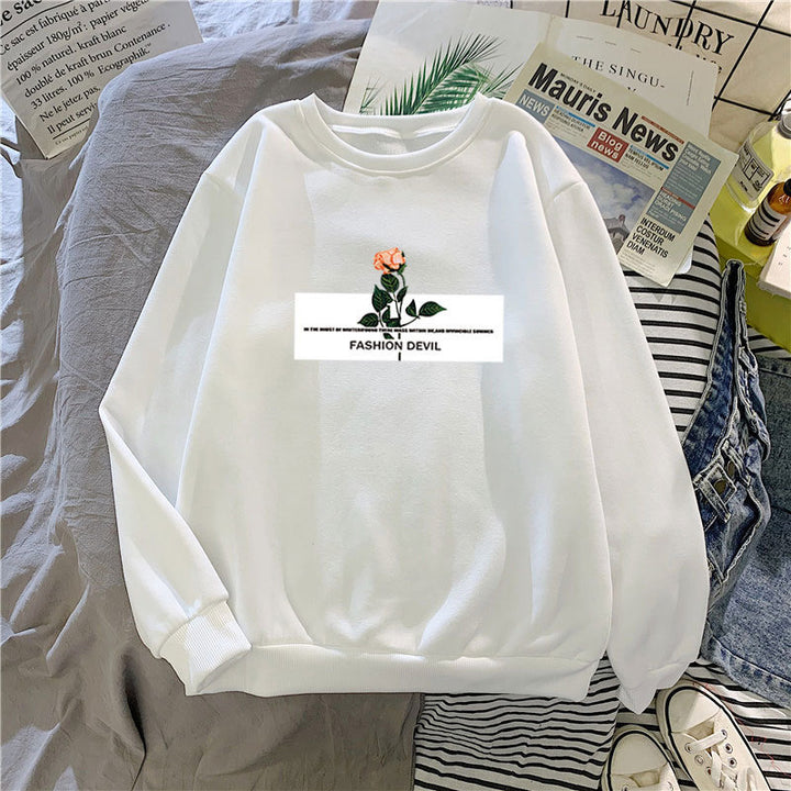 Dame Sweatshirt med blomsterdesign Skjora