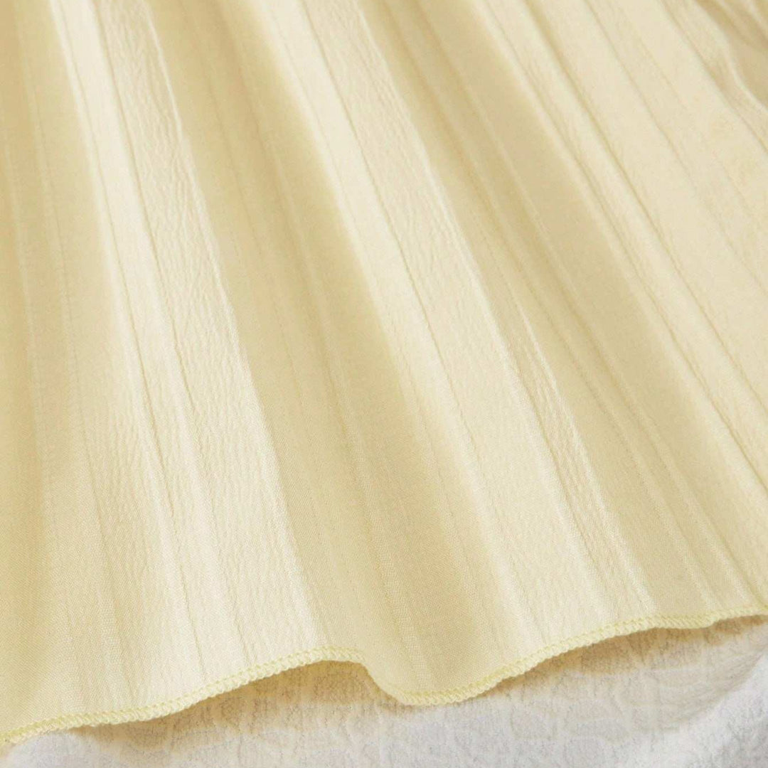 Dame Maxikjole med sarte volanger og justerbare spaghetti-stropper Skjora