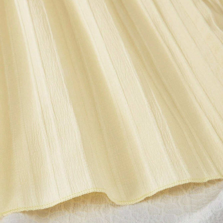 Dame Maxikjole med sarte volanger og justerbare spaghetti-stropper Skjora