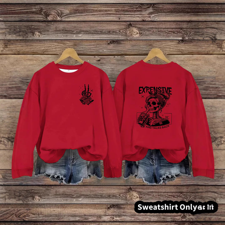 Dame sweatshirt med kreativt design og avslappet passform Skjora